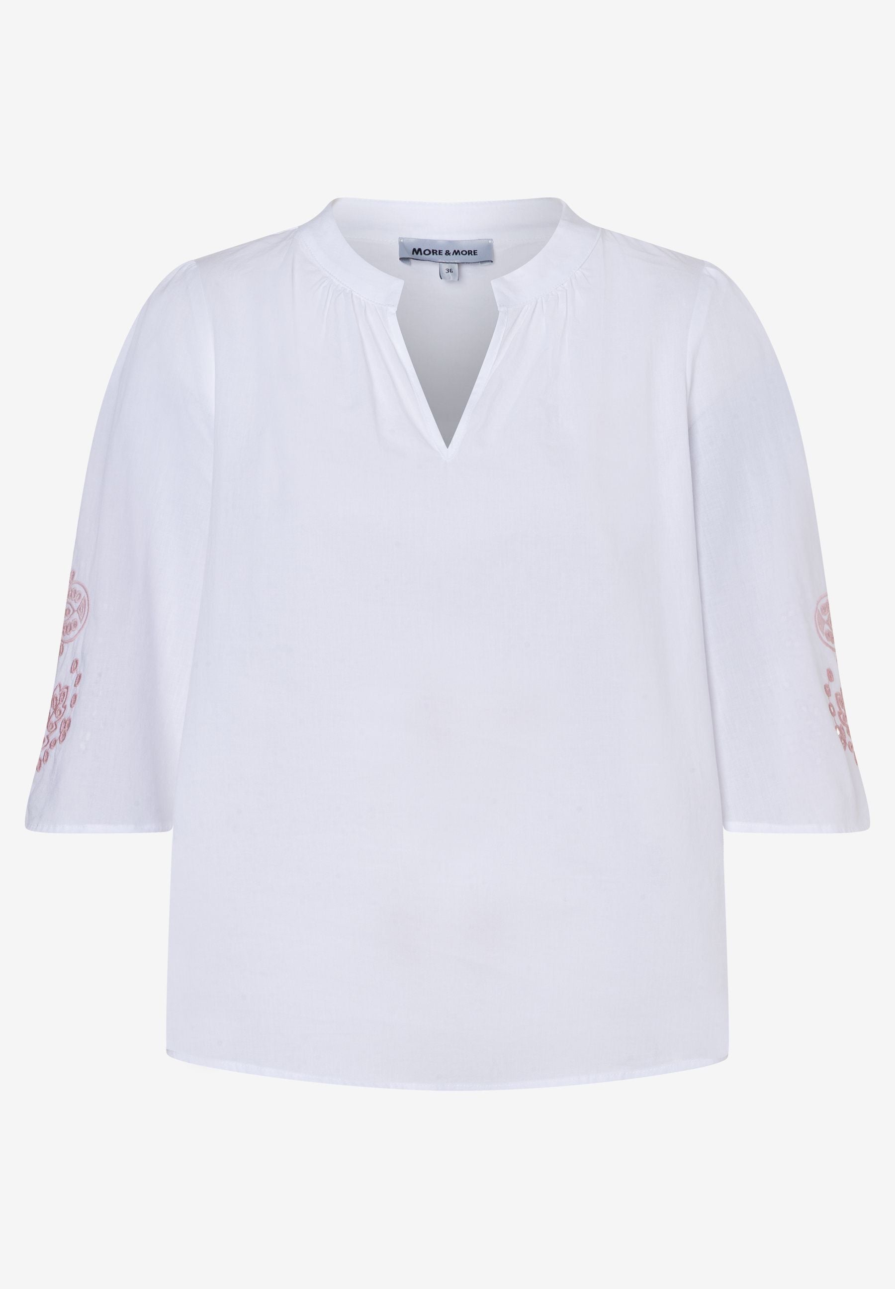 Bluse mit bestickten Ärmeln