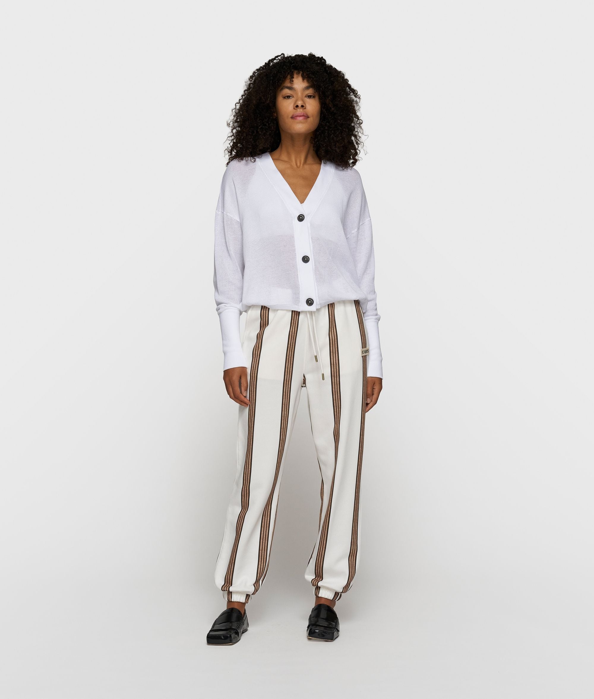 Strick-Cardigan aus Baumwoll-Mesh