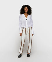 Strick-Cardigan aus Baumwoll-Mesh