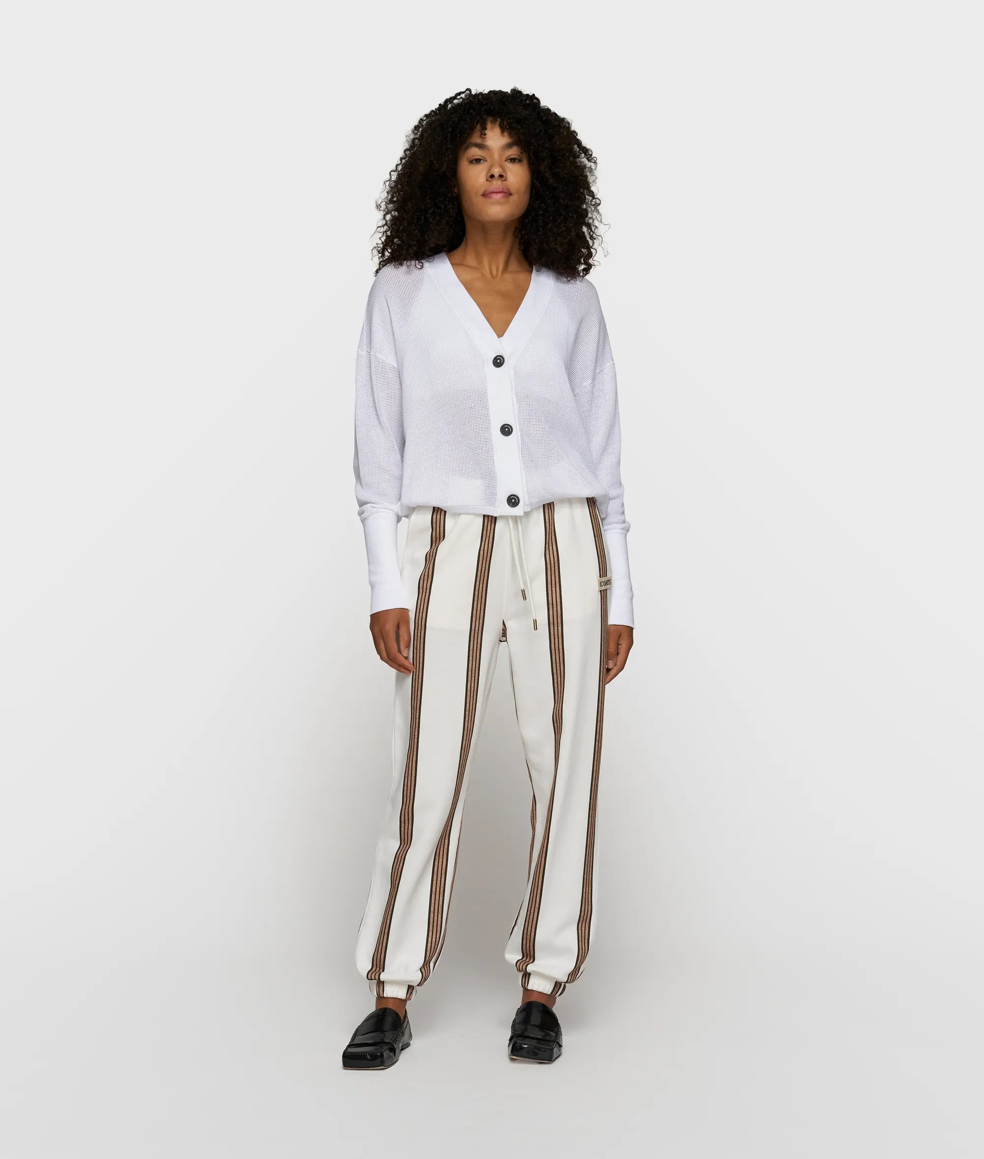 Strick-Cardigan aus Baumwoll-Mesh