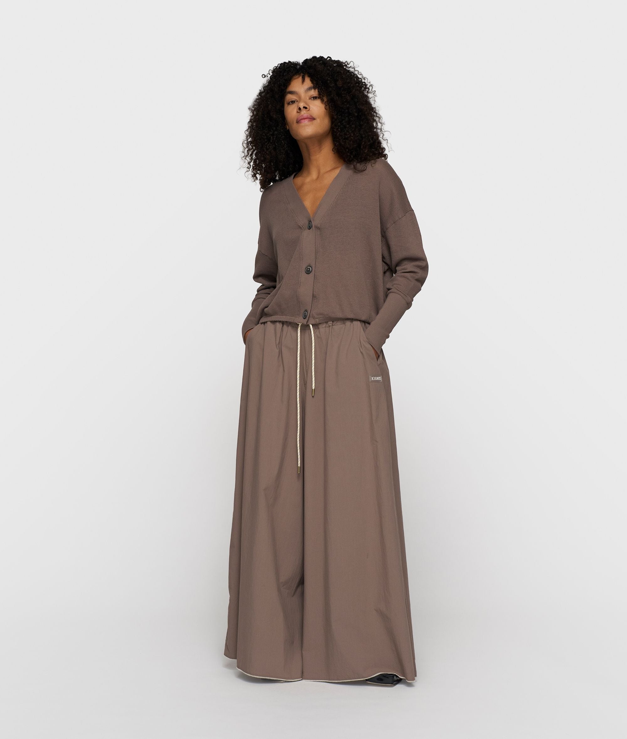 Strick-Cardigan aus Baumwoll-Mesh