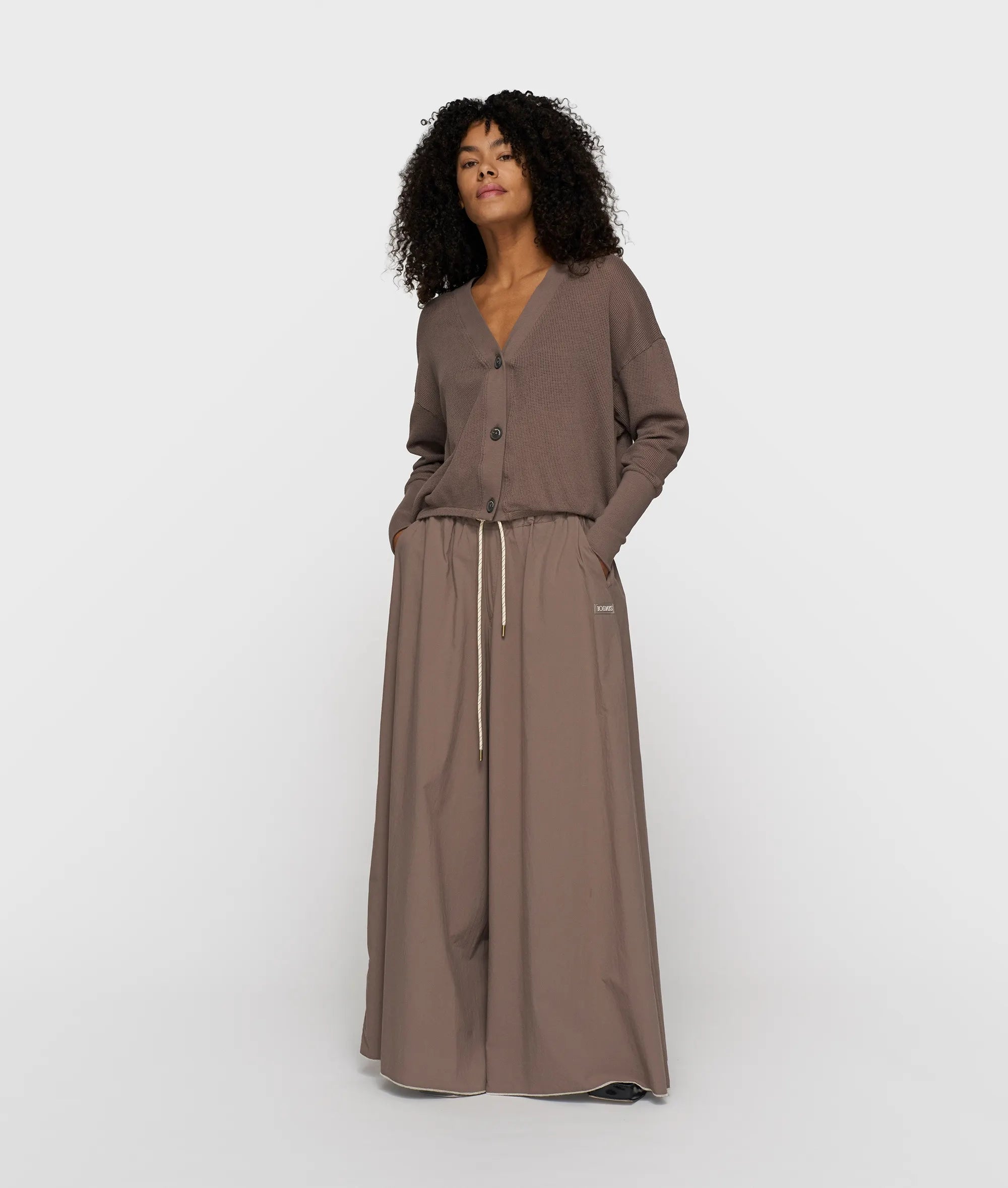 Strick-Cardigan aus Baumwoll-Mesh