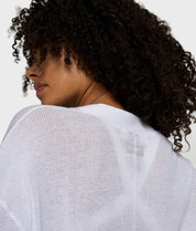 Strick-Cardigan aus Baumwoll-Mesh