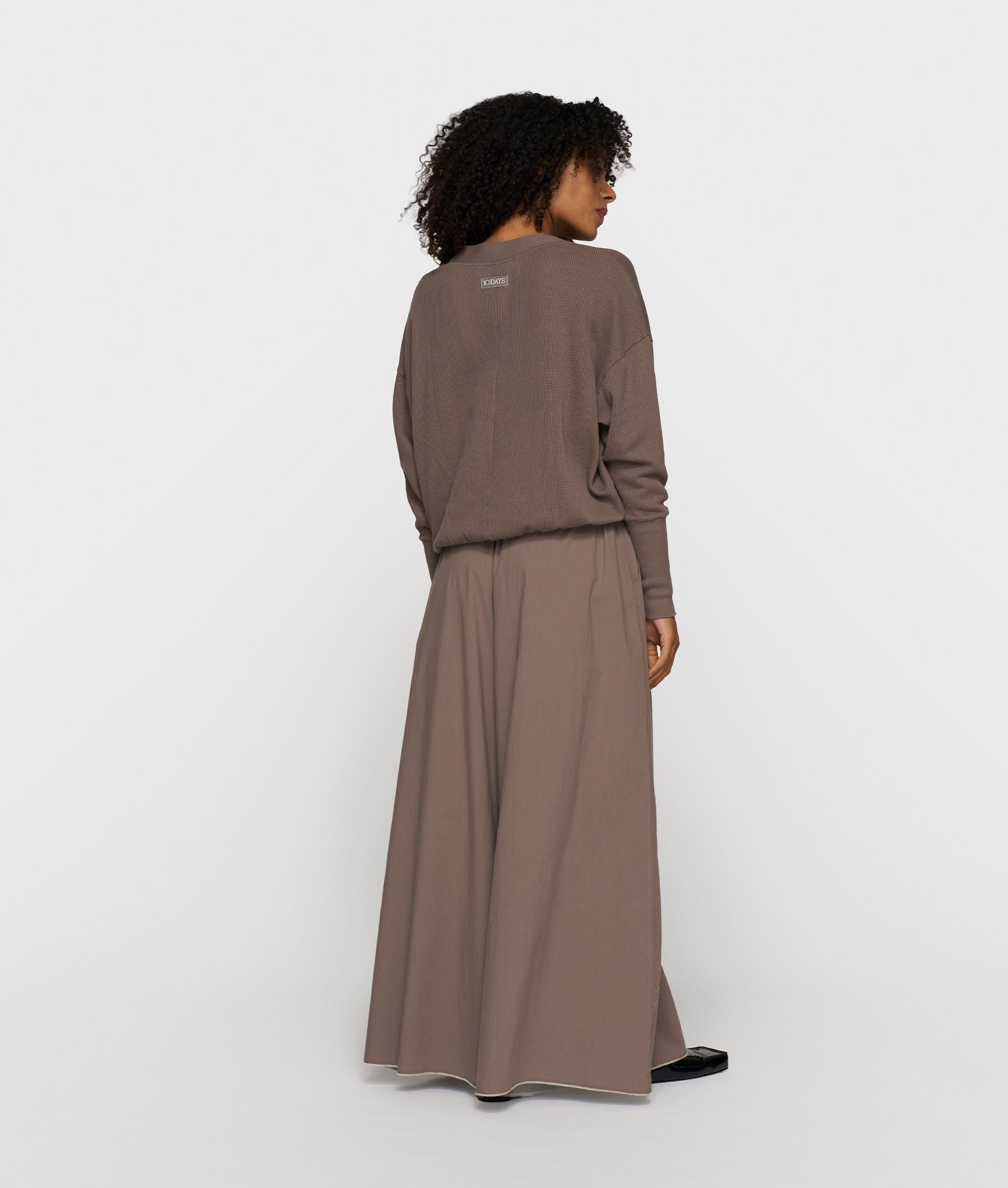 Strick-Cardigan aus Baumwoll-Mesh