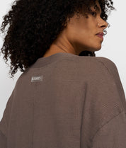 Strick-Cardigan aus Baumwoll-Mesh