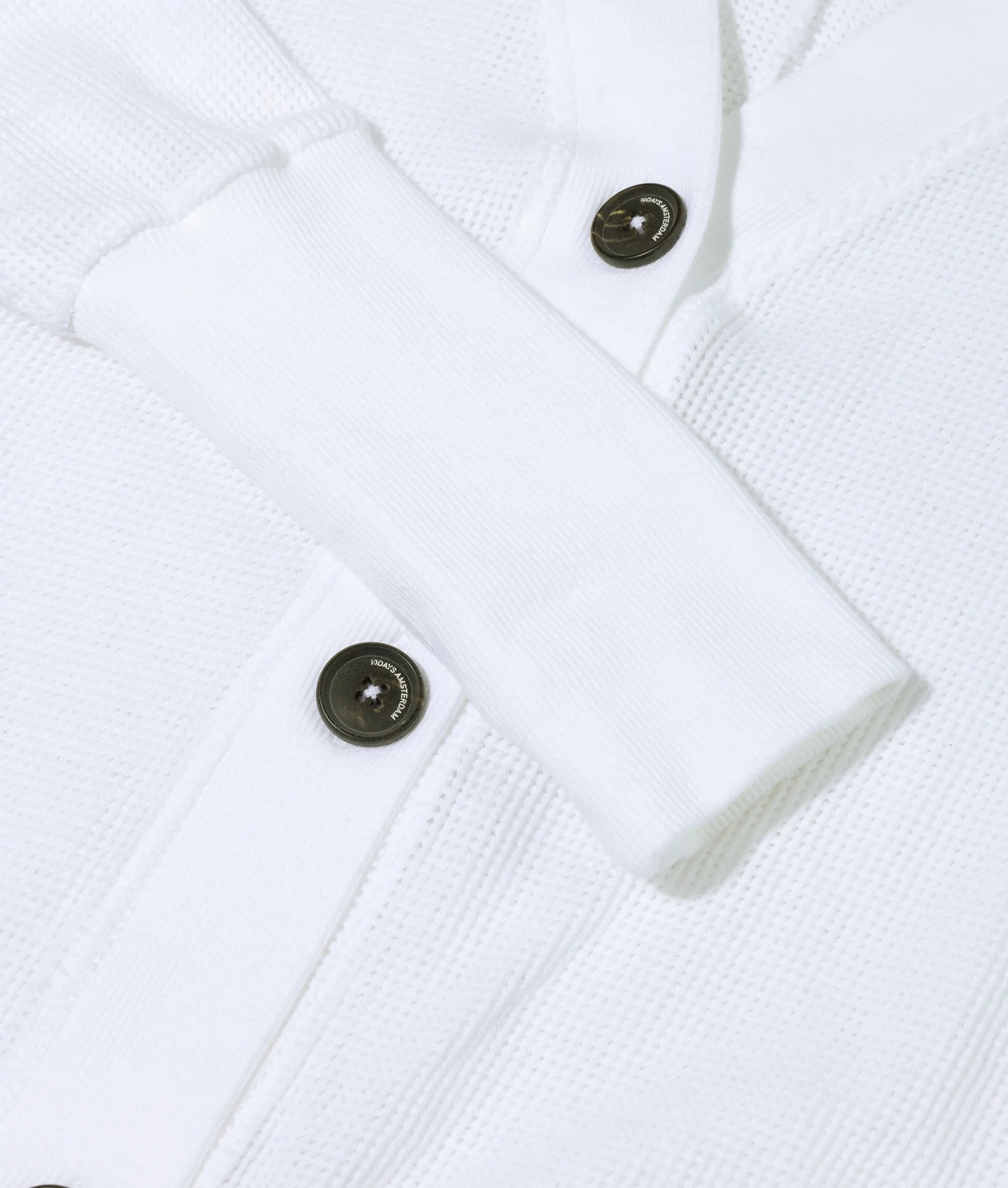 Strick-Cardigan aus Baumwoll-Mesh