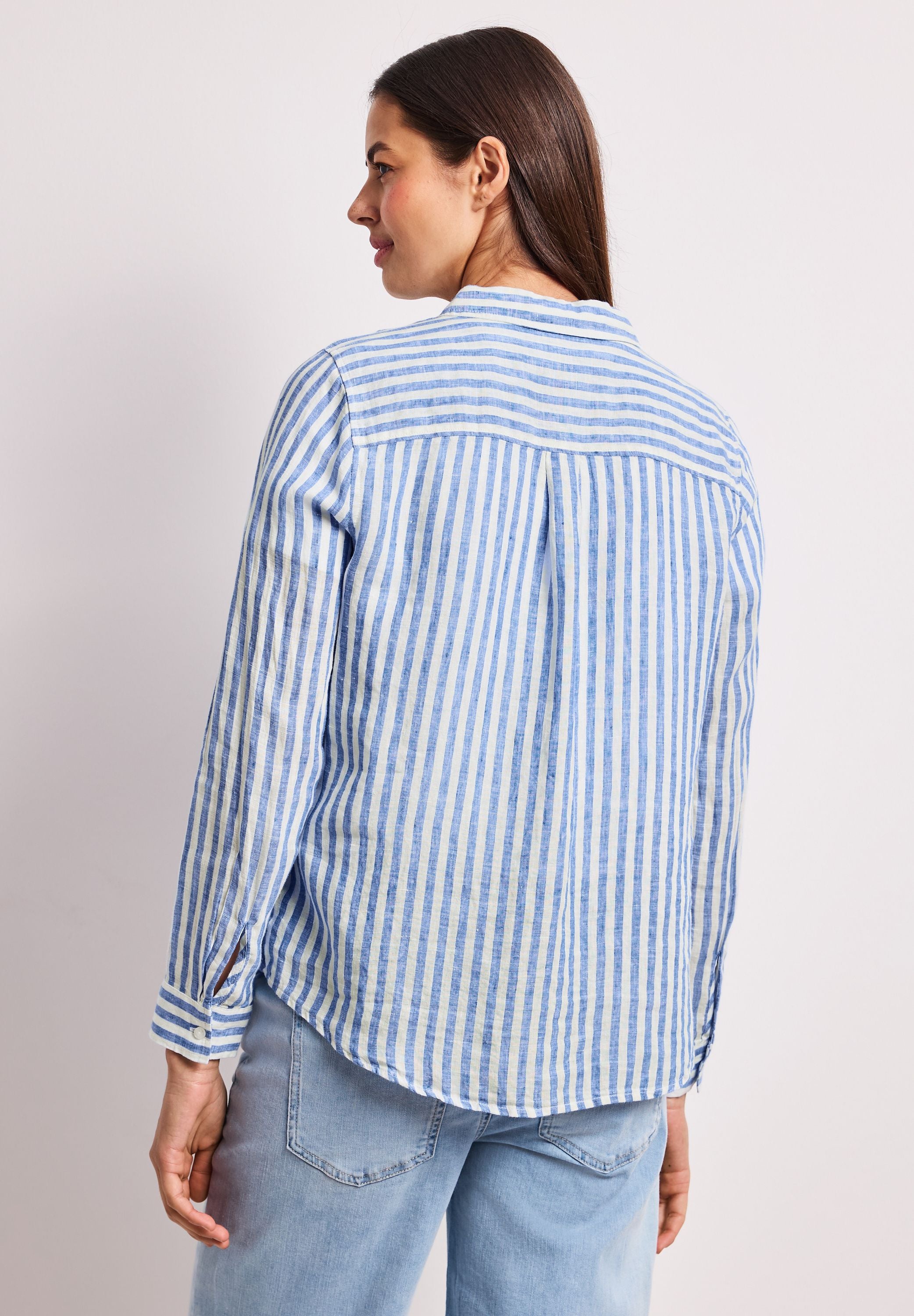Leinenbluse gestreift