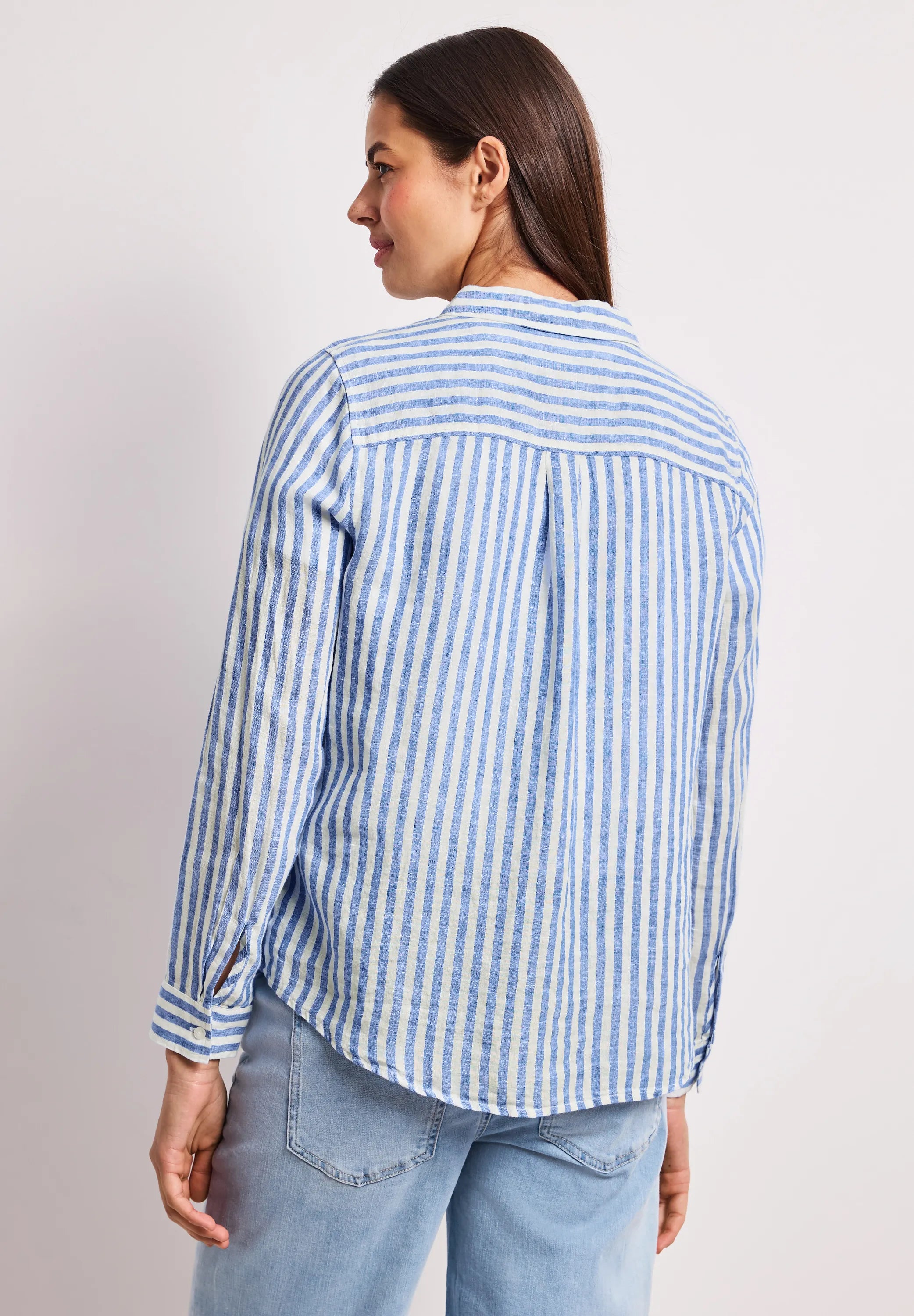 Leinenbluse gestreift
