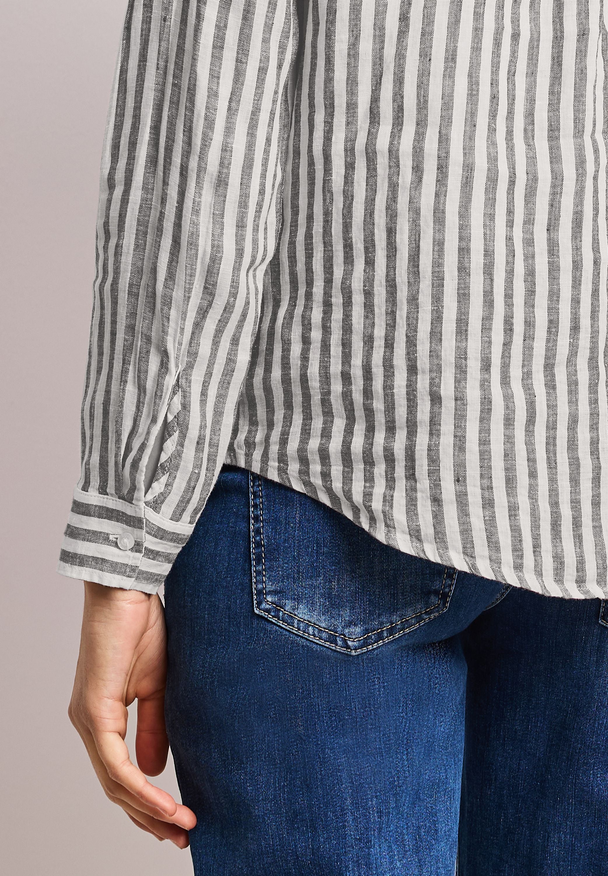 Leinenbluse gestreift