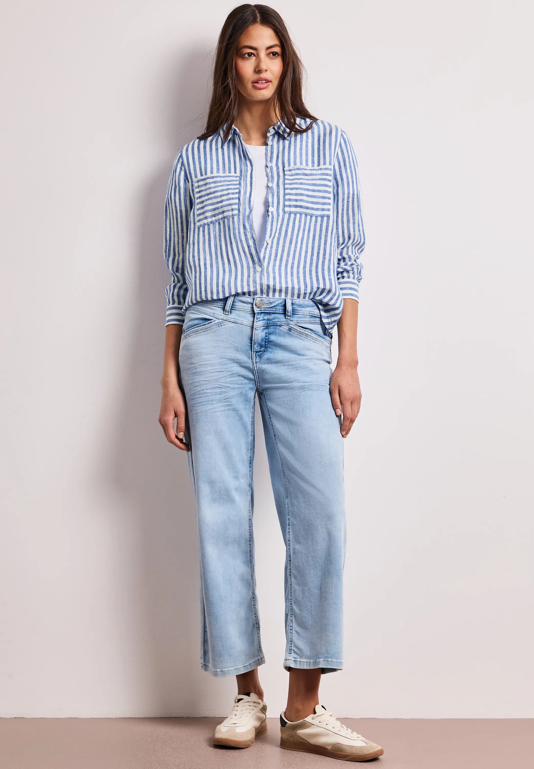 Leinenbluse gestreift