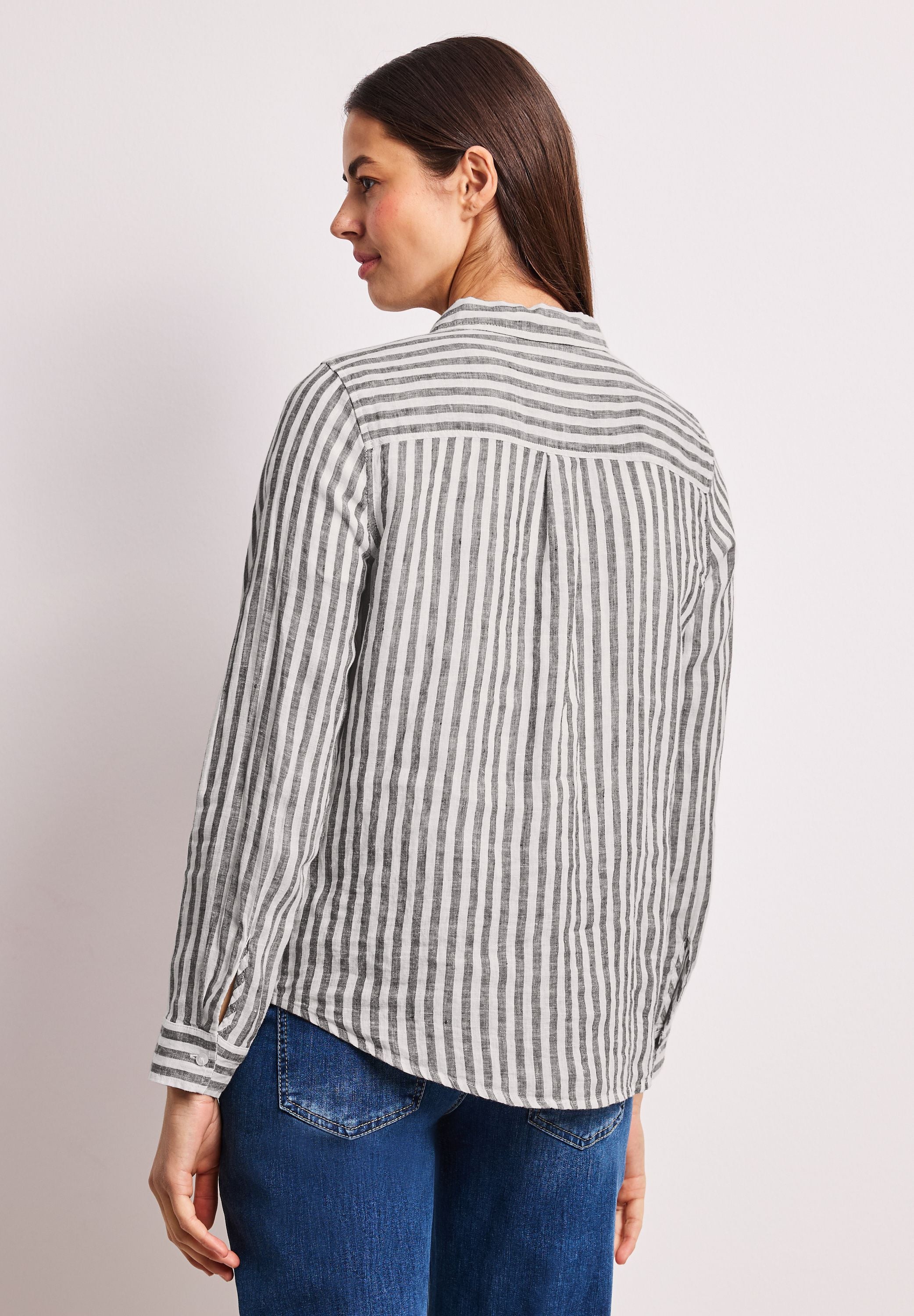 Leinenbluse gestreift