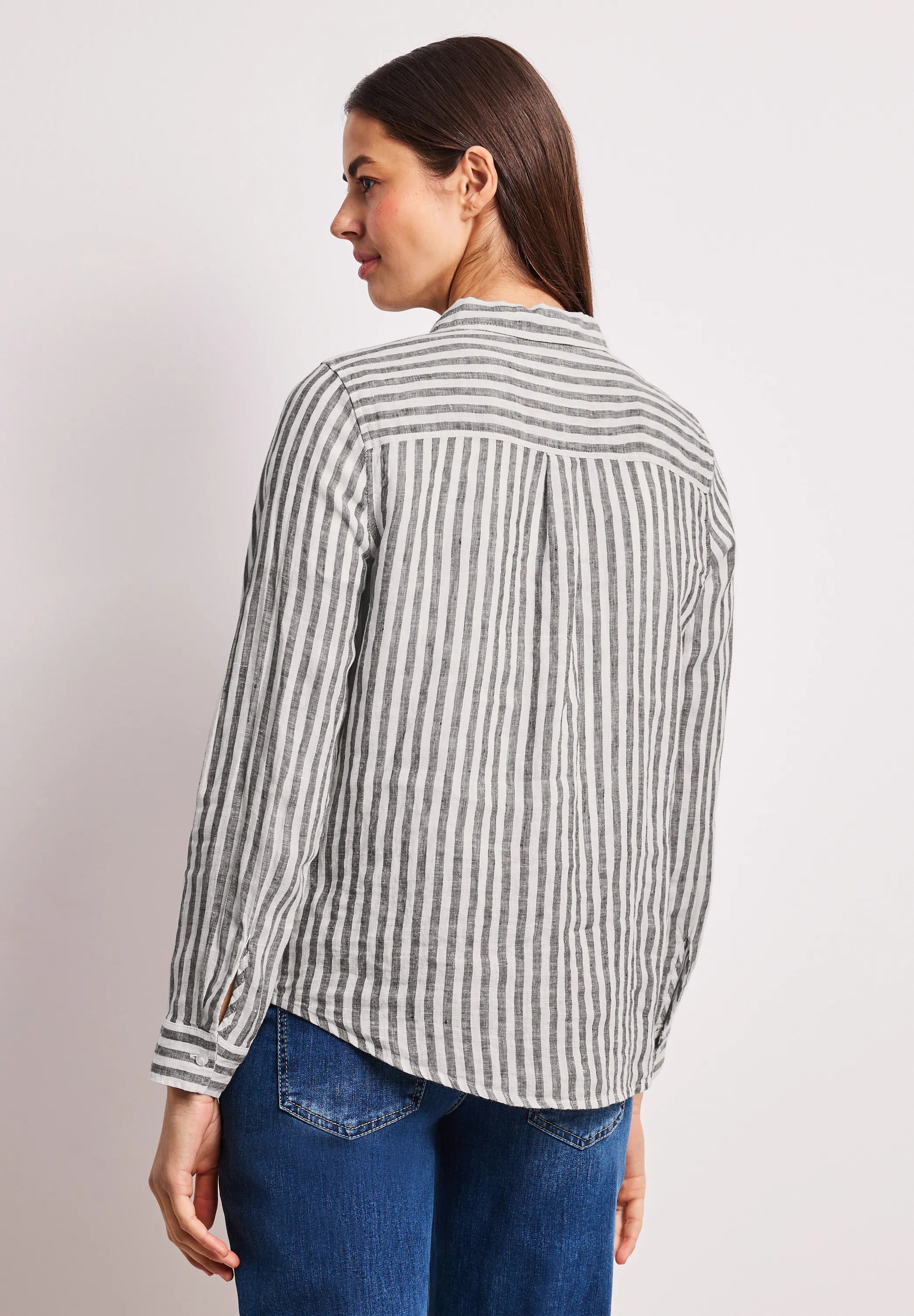 Leinenbluse gestreift