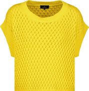 Strick-T-Shirt mit Rundhalsausschnitt
