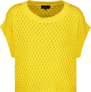 Strick-T-Shirt mit Rundhalsausschnitt