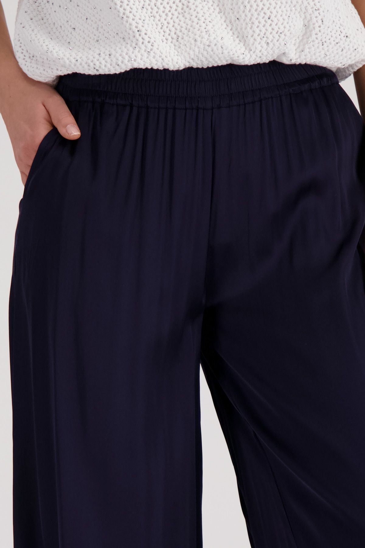 Palazzo-Hose Wide Leg in Satinoptik