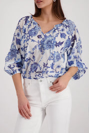 Bluse mit Blumenmuster