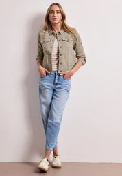 Jeansjacke im Colored-Denim-Look