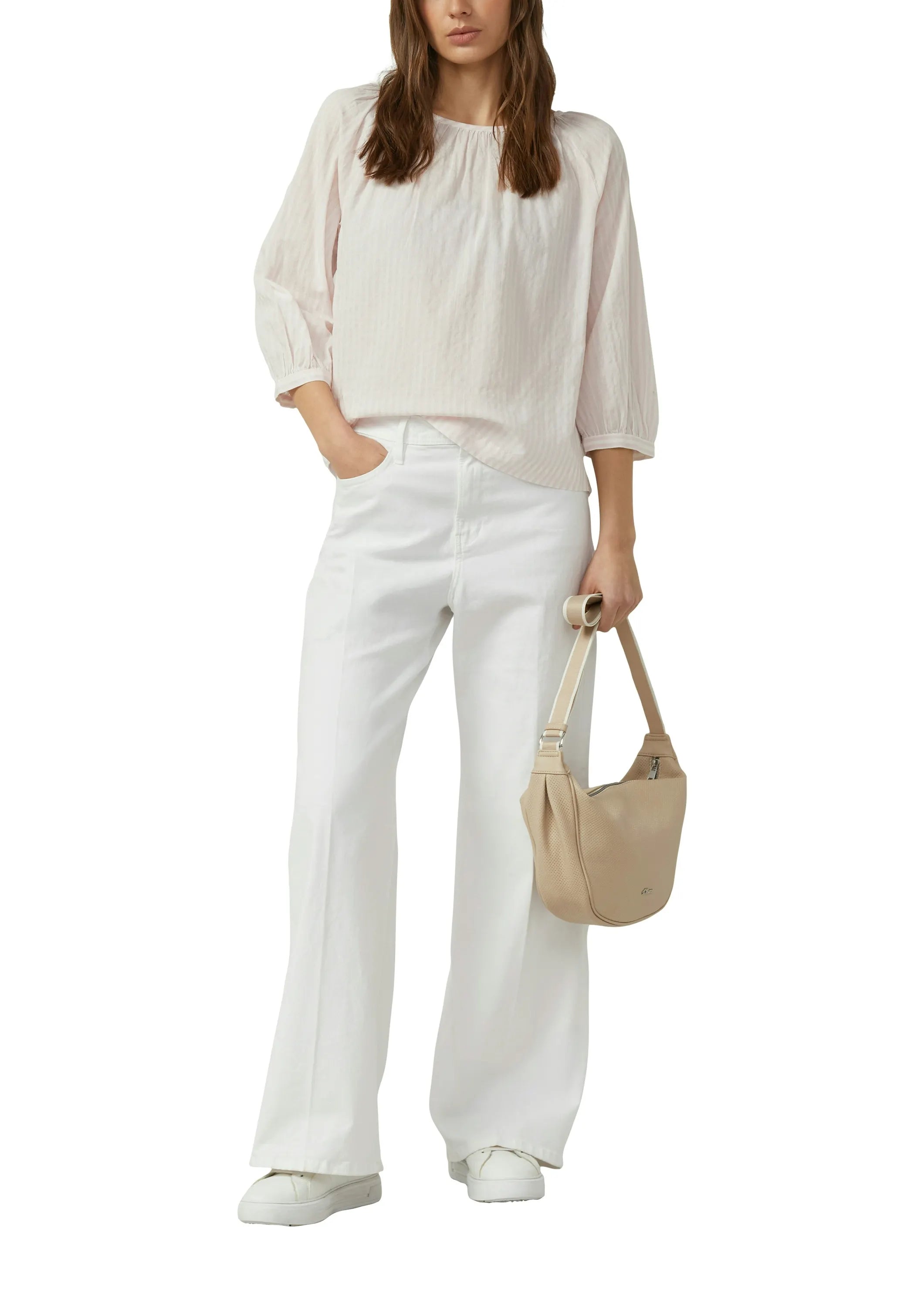 Bluse Relaxed Fit aus Baumwollmix