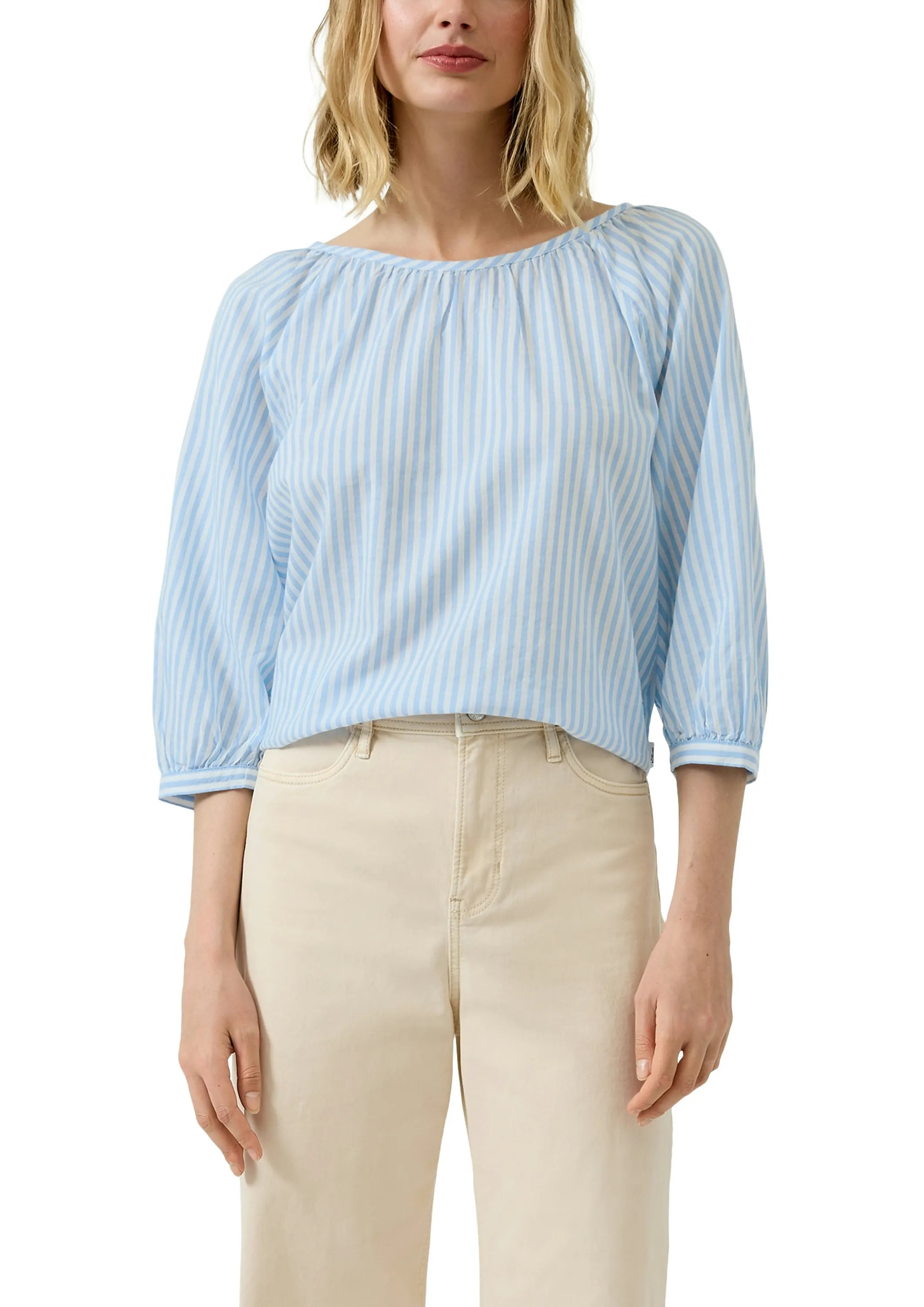 Bluse Relaxed Fit aus Baumwollmix