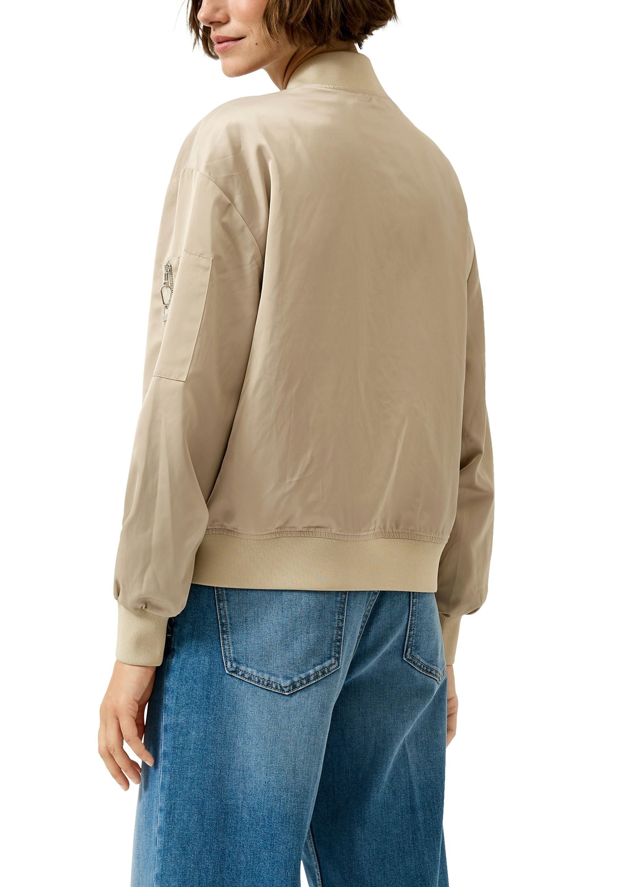Bomberjacke mit Bündchenkragen
