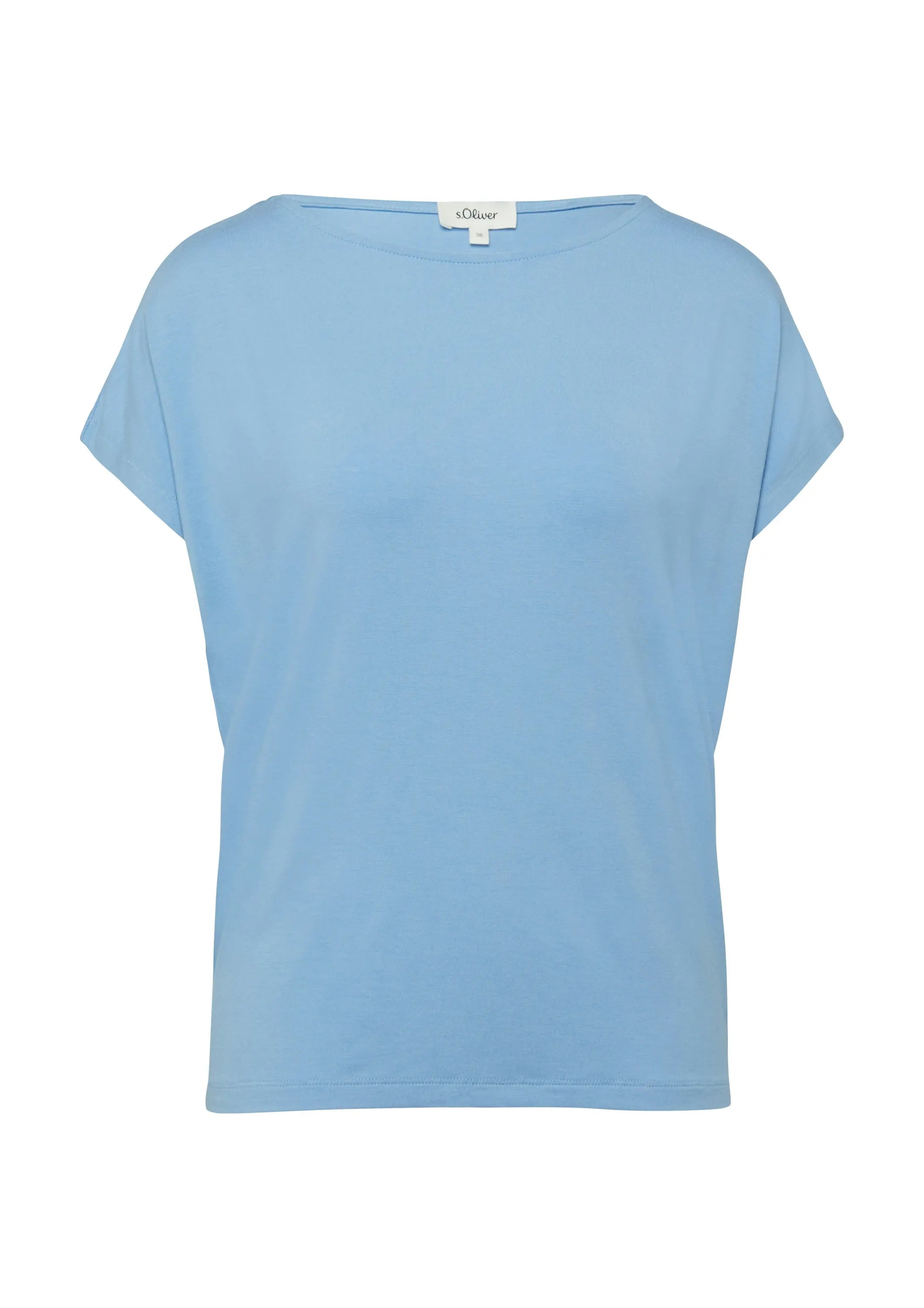 Jerseyshirt mit überschnittenen Schultern