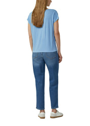 Jerseyshirt mit überschnittenen Schultern