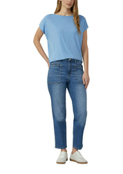Jerseyshirt mit überschnittenen Schultern