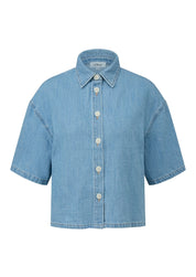 Jeansbluse aus Baumwolle