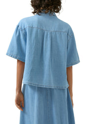 Jeansbluse aus Baumwolle