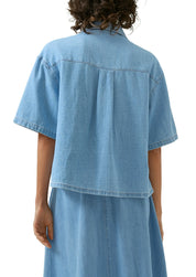 Jeansbluse aus Baumwolle