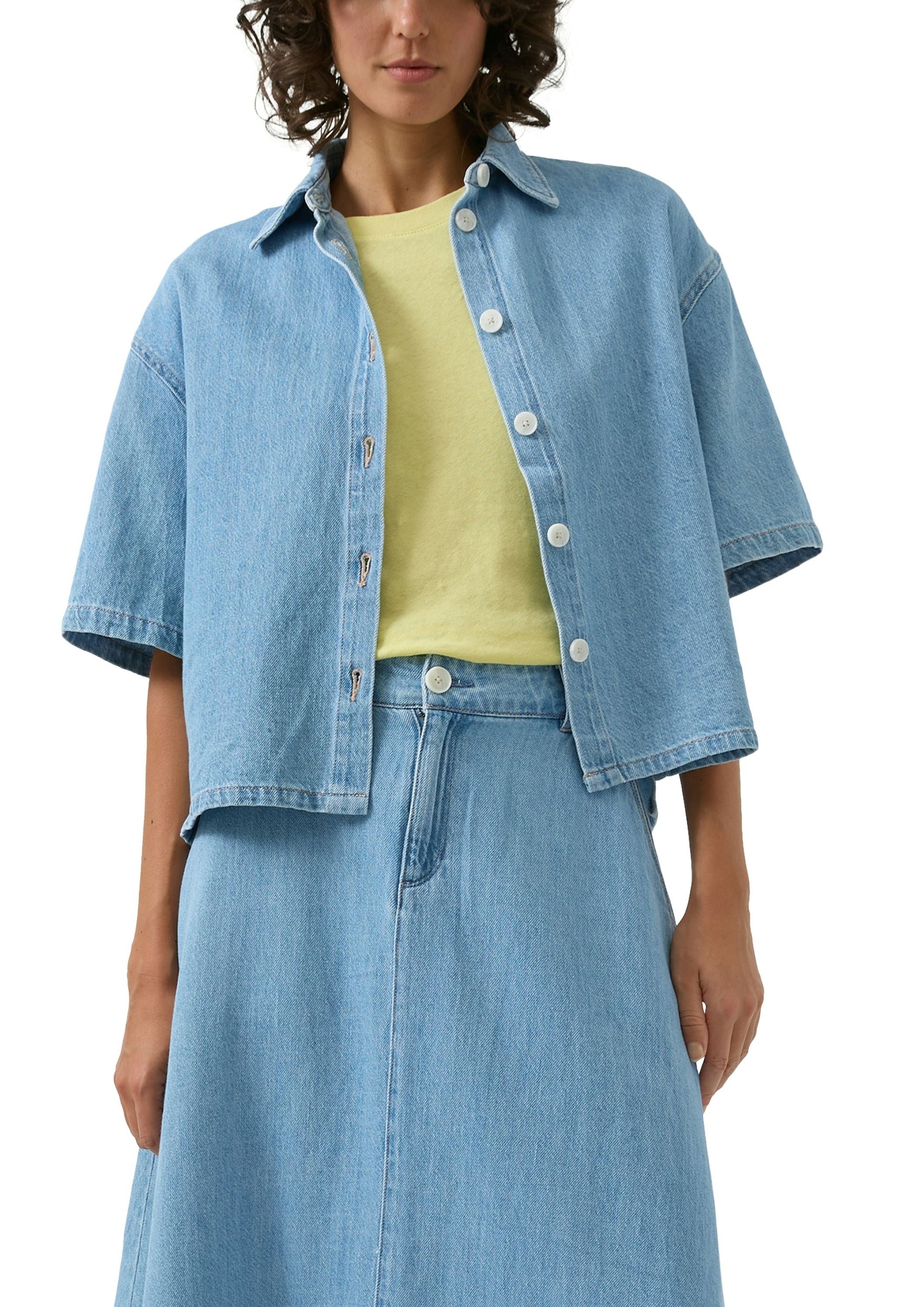 Jeansbluse aus Baumwolle