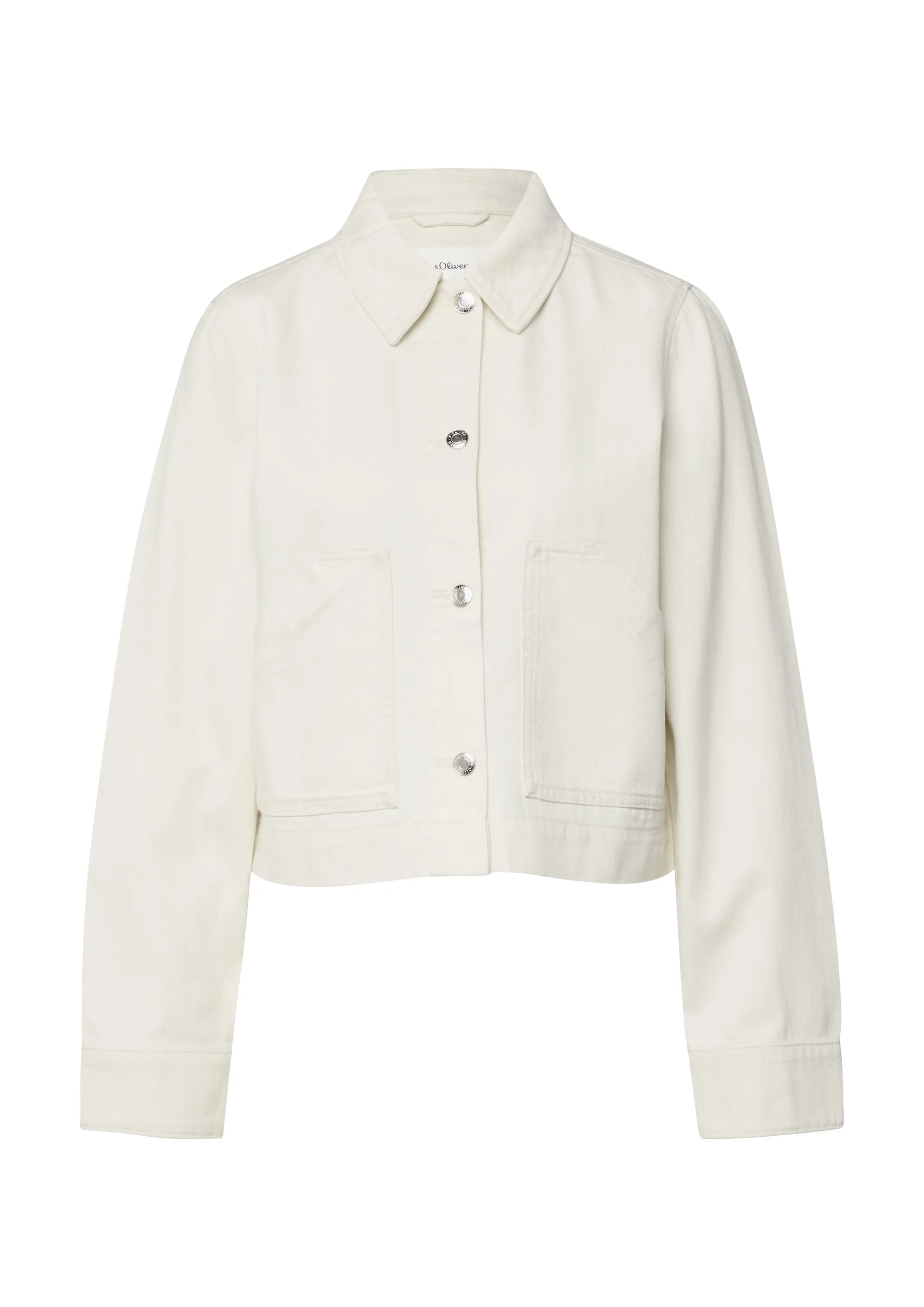 Jeans-Jacke mit aufgesetzten Taschen