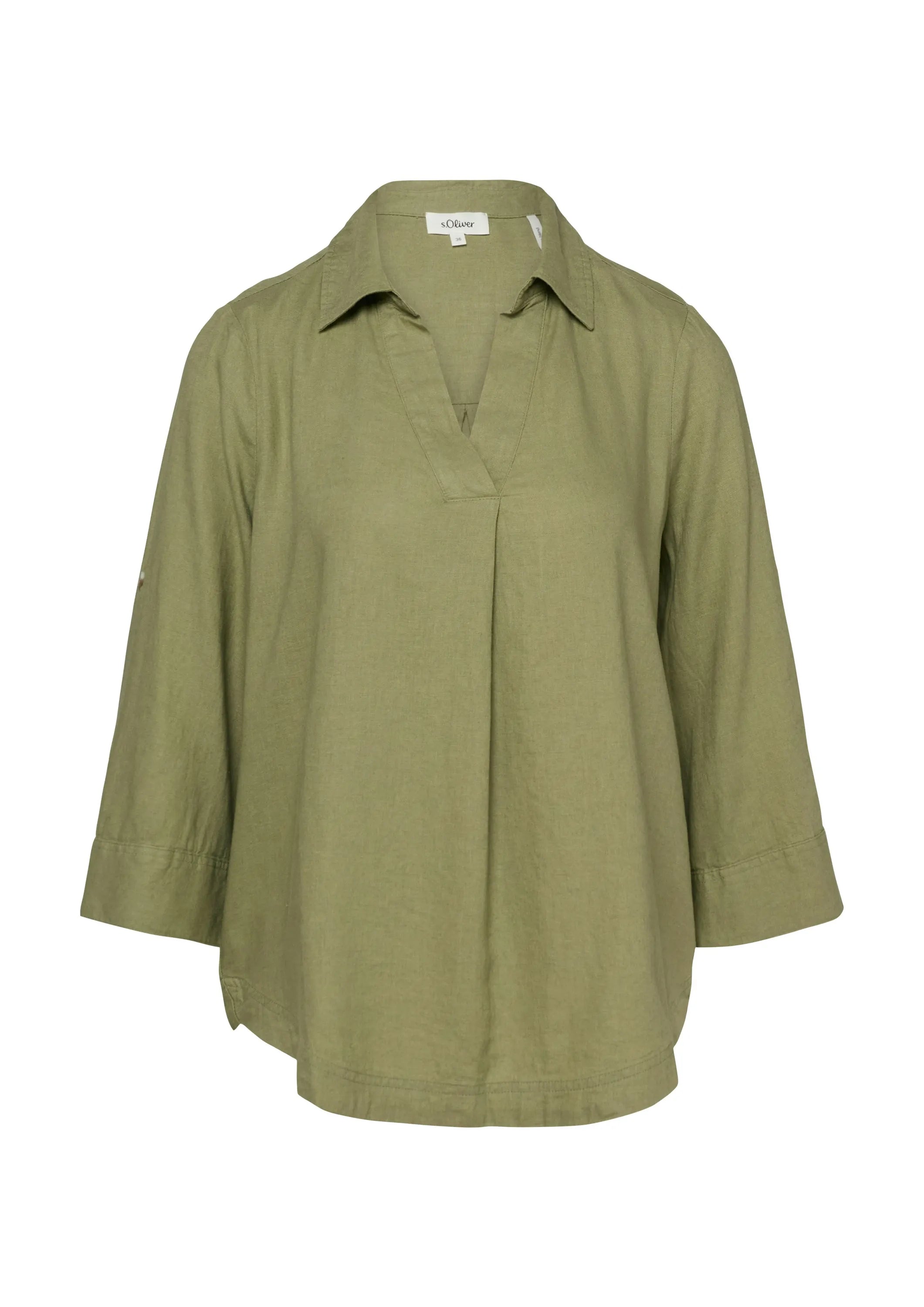 Leinenbluse Regular Fit
