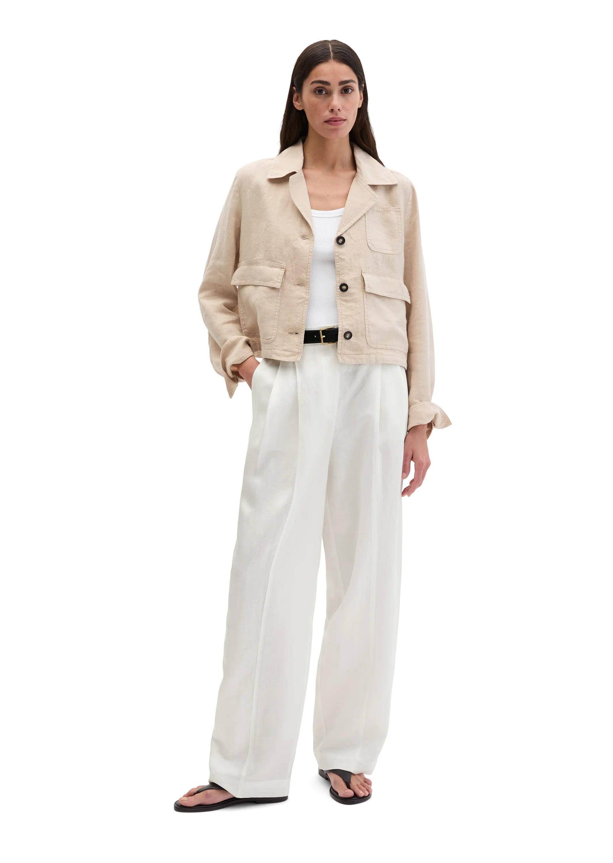 Leinenjacke Regular Fit