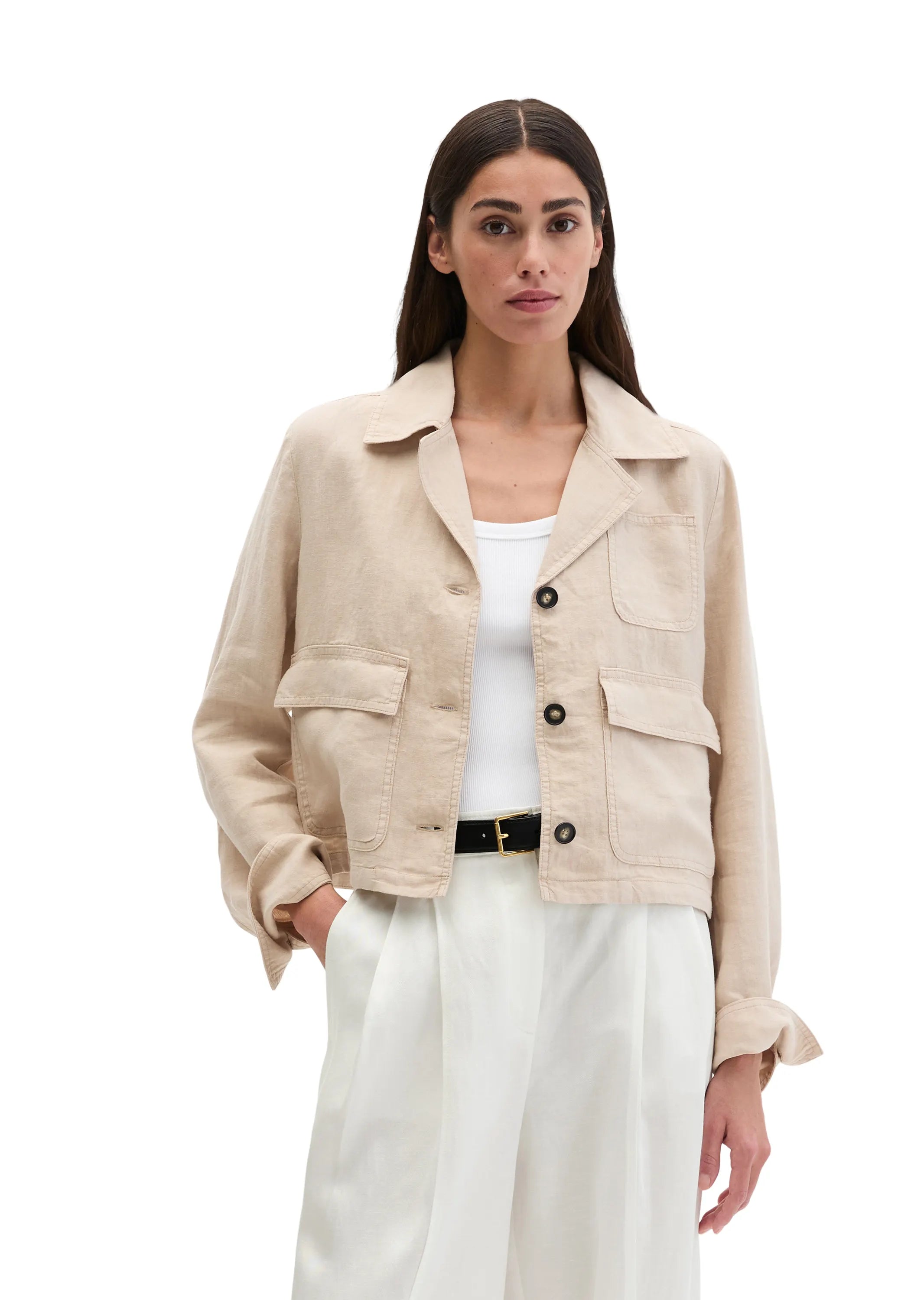 Leinenjacke Regular Fit