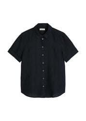 Kurzarm-Leinenbluse Regular Fit