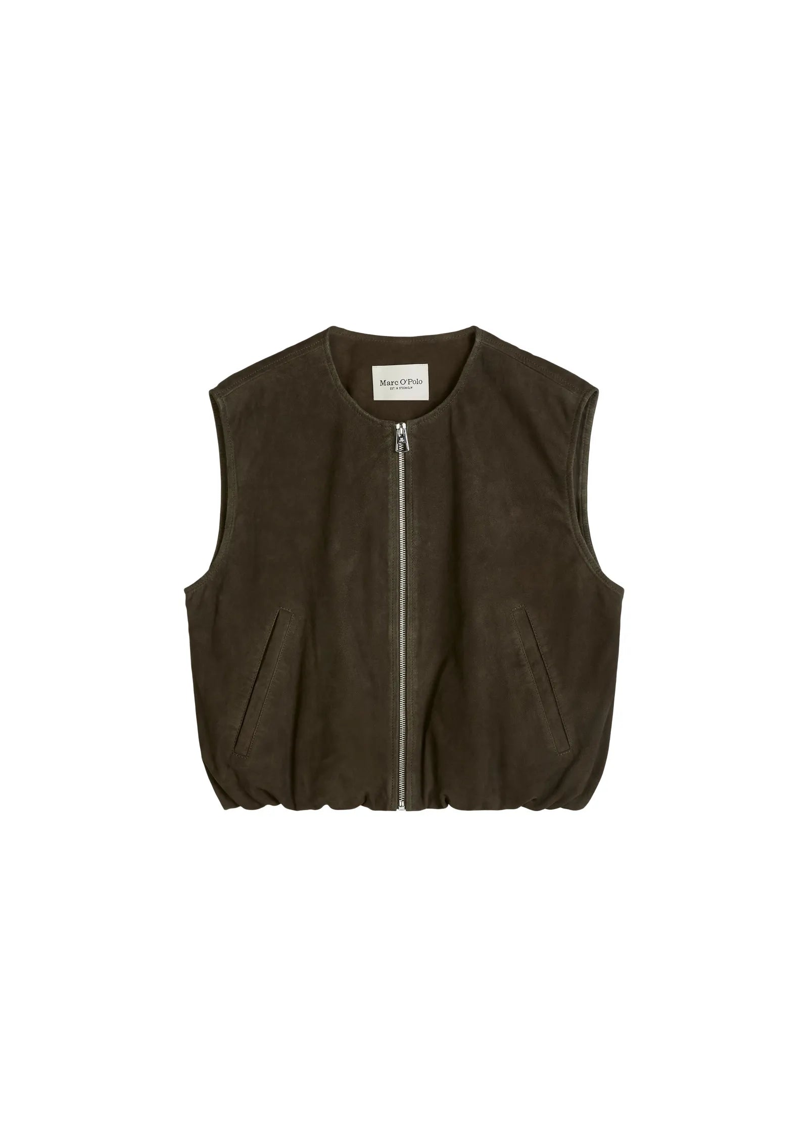 Lederweste Regular Fit