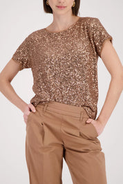 T-Shirt mit Pailletten