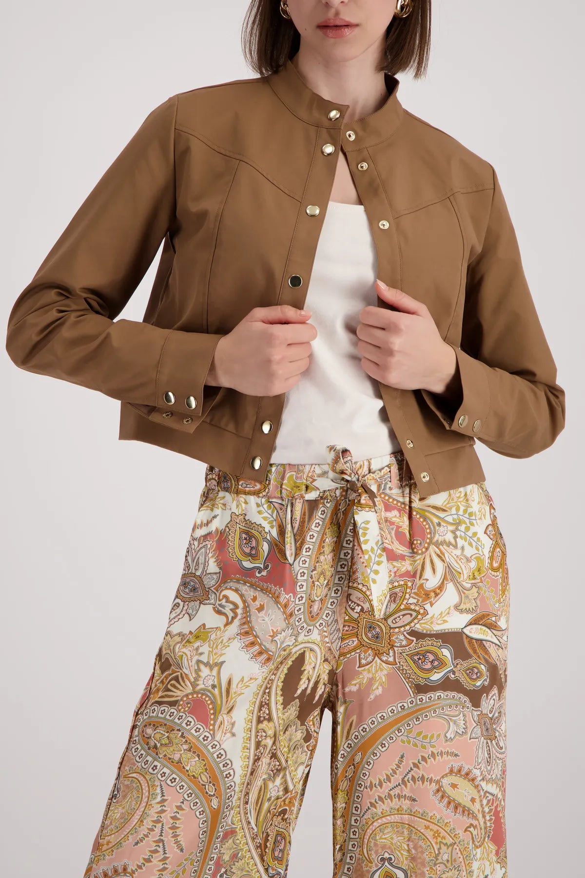 Trench-Jacke mit Stehkragen