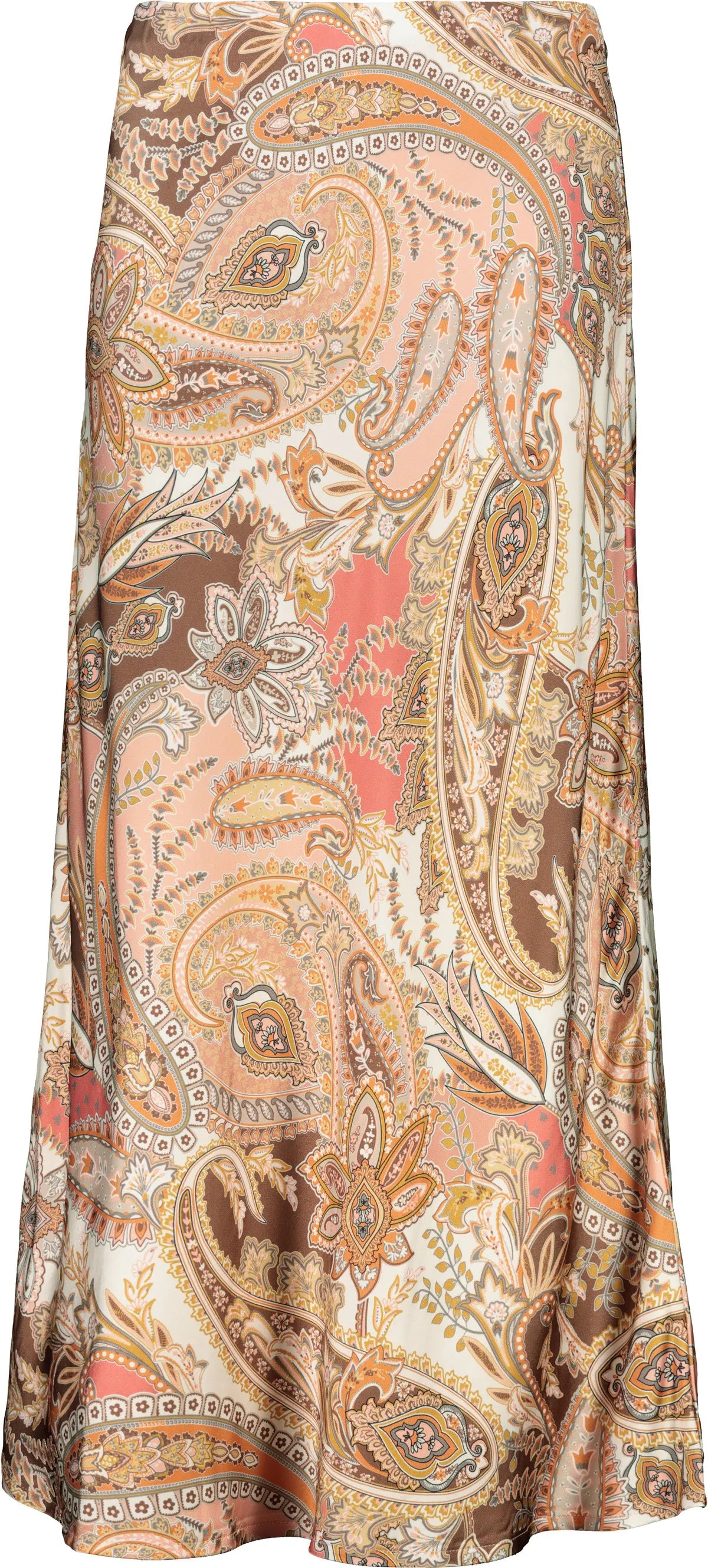 Satinrock Maxi mit Paisleymuster