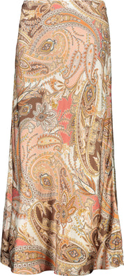 Satinrock Maxi mit Paisleymuster