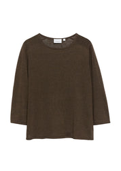 Strickpullover aus Leinenmix