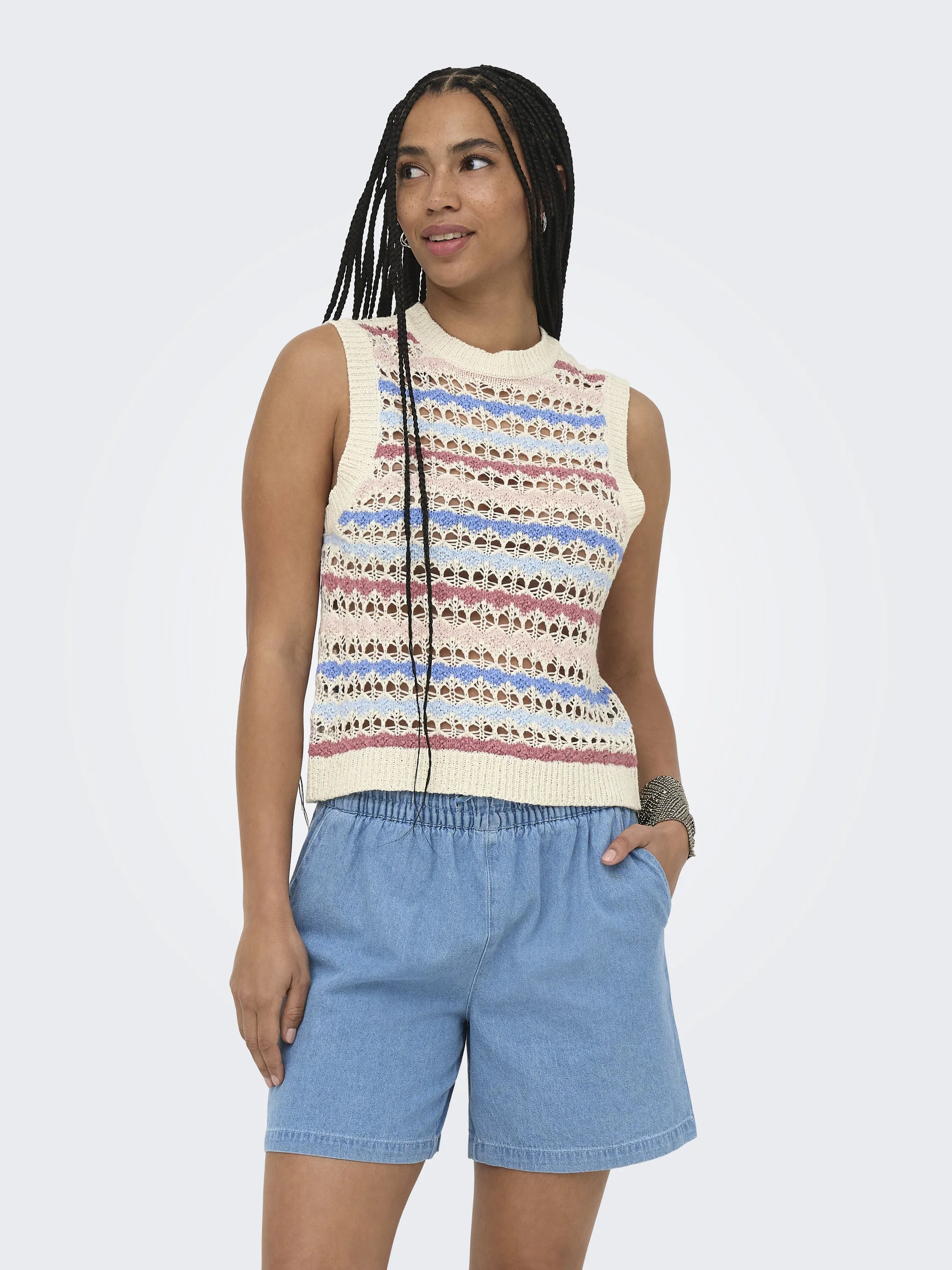 Strick-Tanktop gemustert