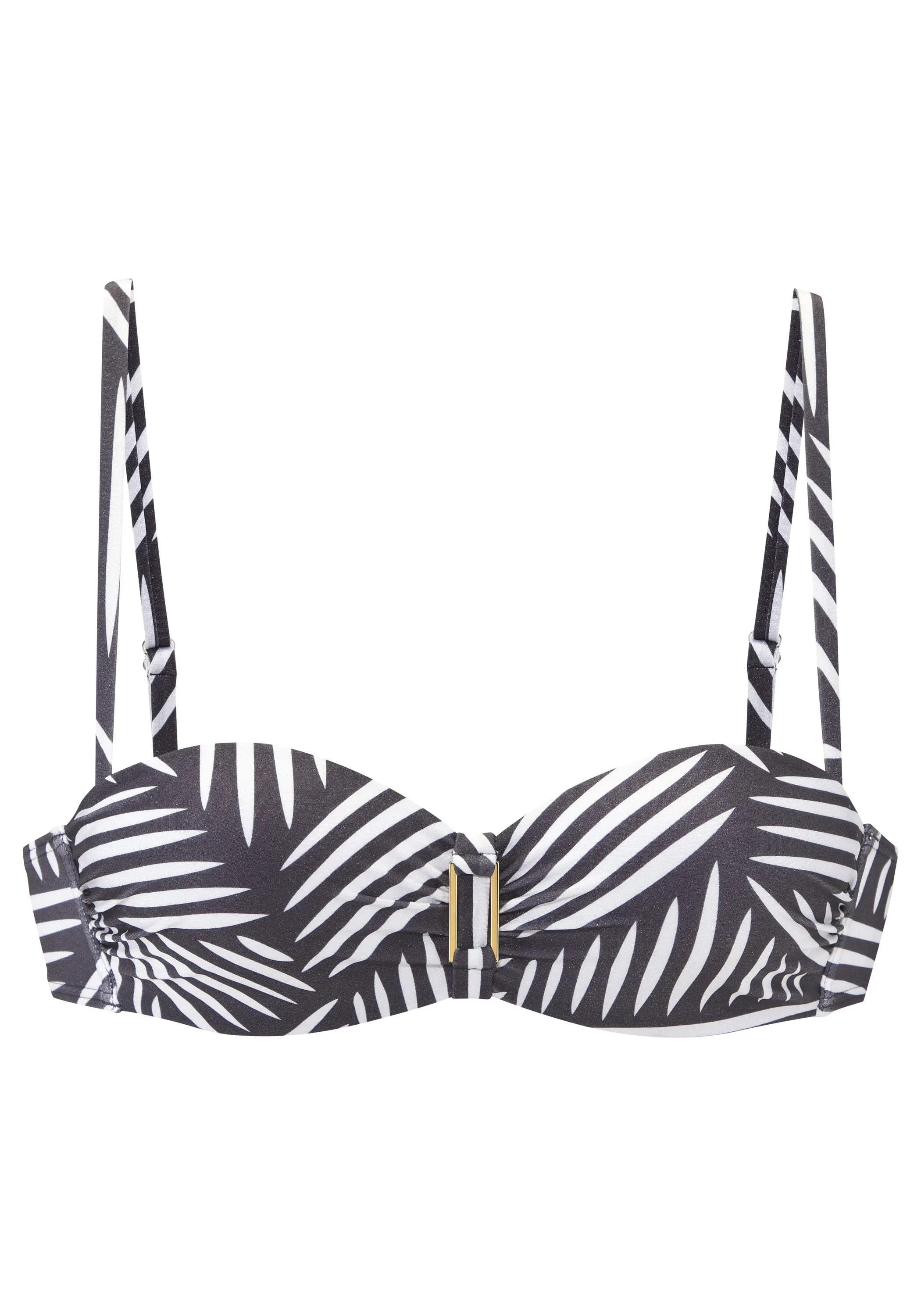 Bikini-Top mit Bügel gemustert