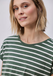 T-Shirt gestreift aus Baumwollmix