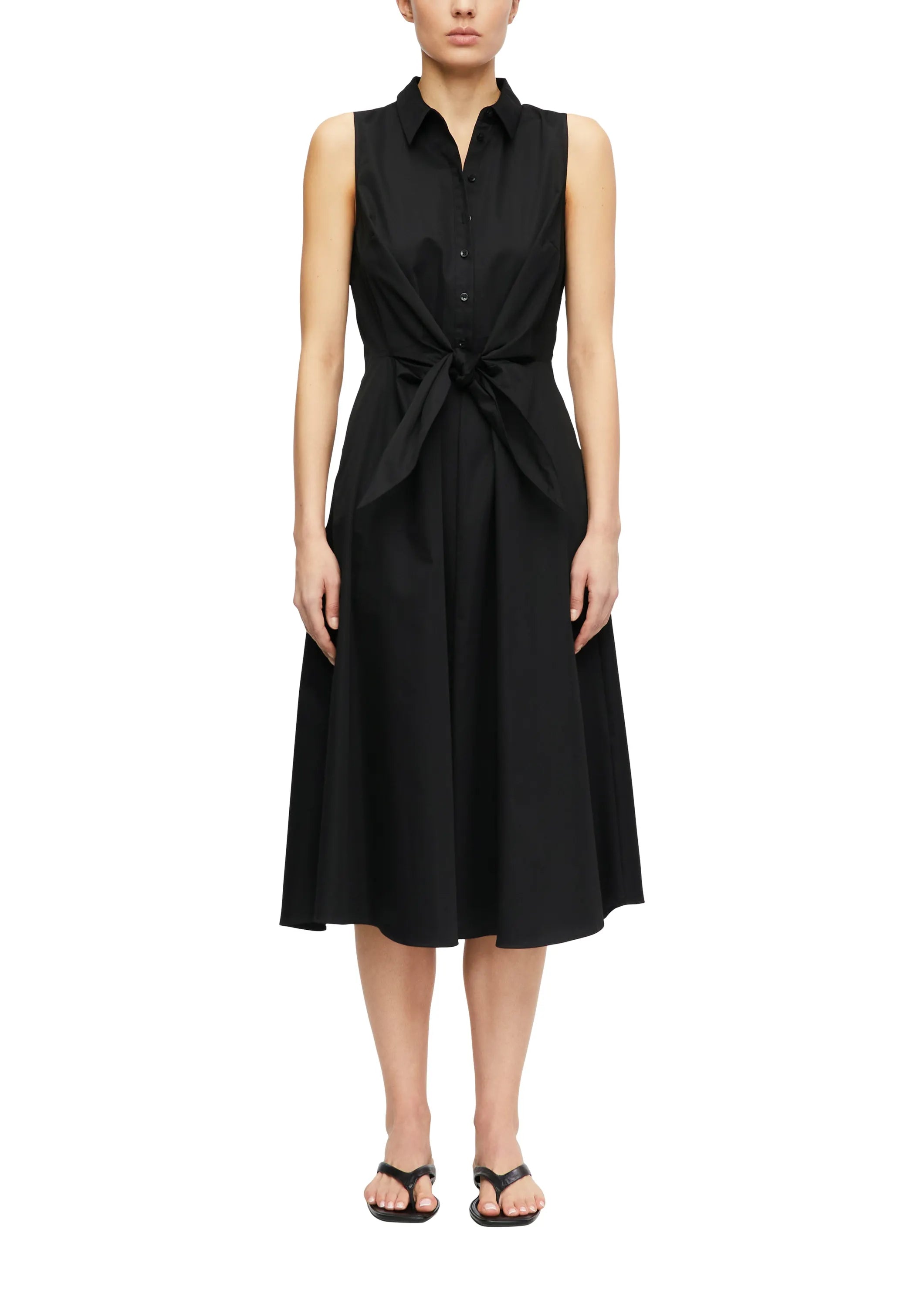 Hemdblusenkleid Midi aus Baumwollmix