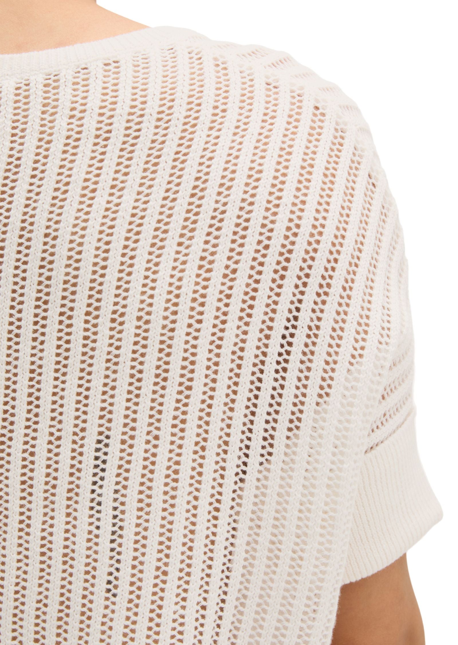 Kurzarm-Strickpullover Boxy Fit