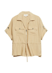 Leichte Kurzarm-Jacke mit Bindedetail