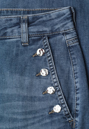 Wide Leg Jeans mit Knopfdetails