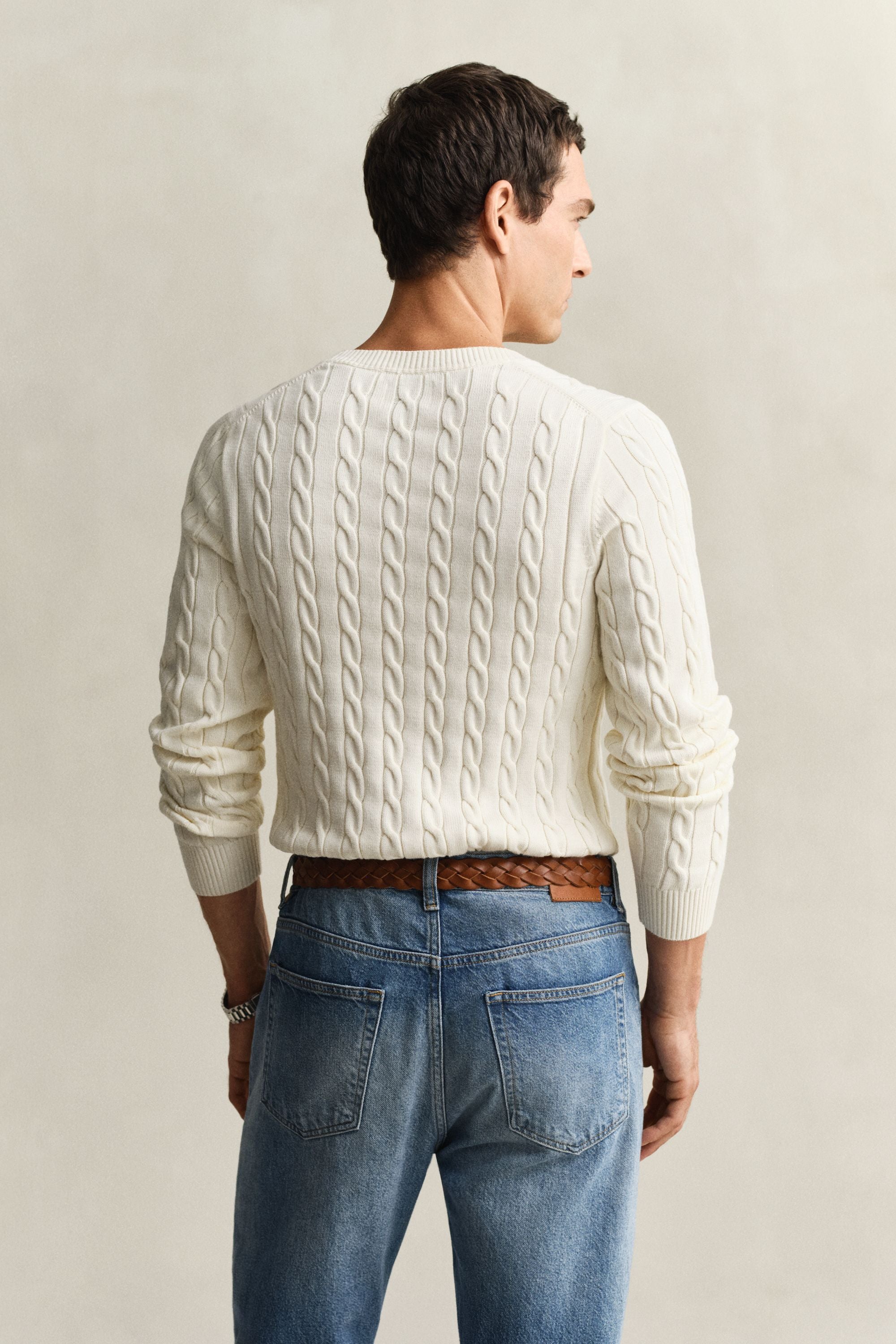 Strickpullover mit Zopfmuster